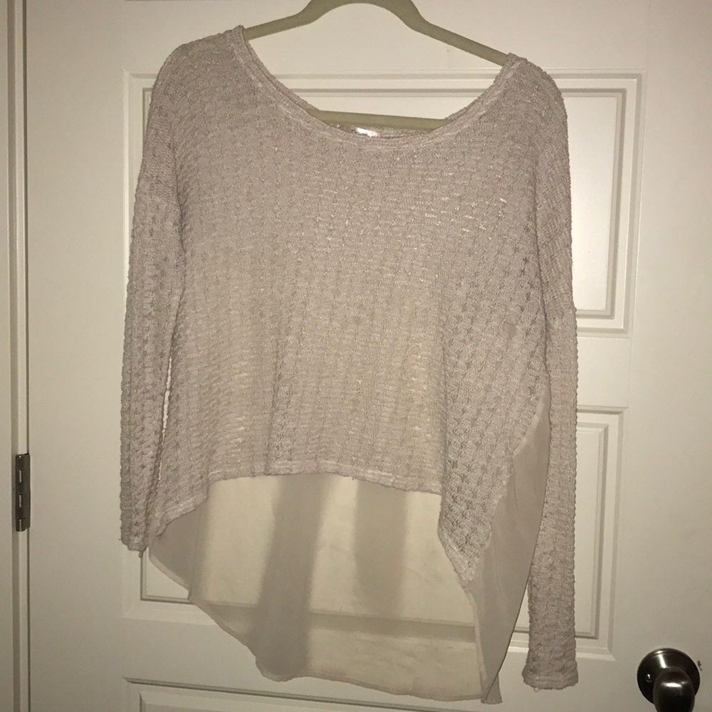 Timing long sleeve knit sweater